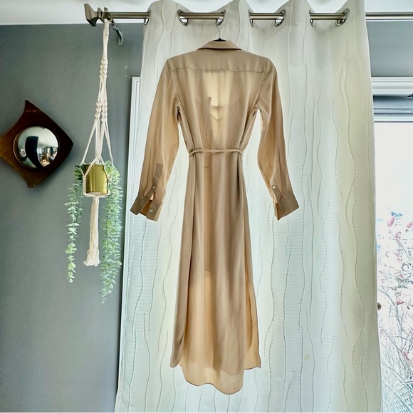 [SOLD] Theory Two Pieces Silk Shirt Long Dress, US M - Picture 2 of 8